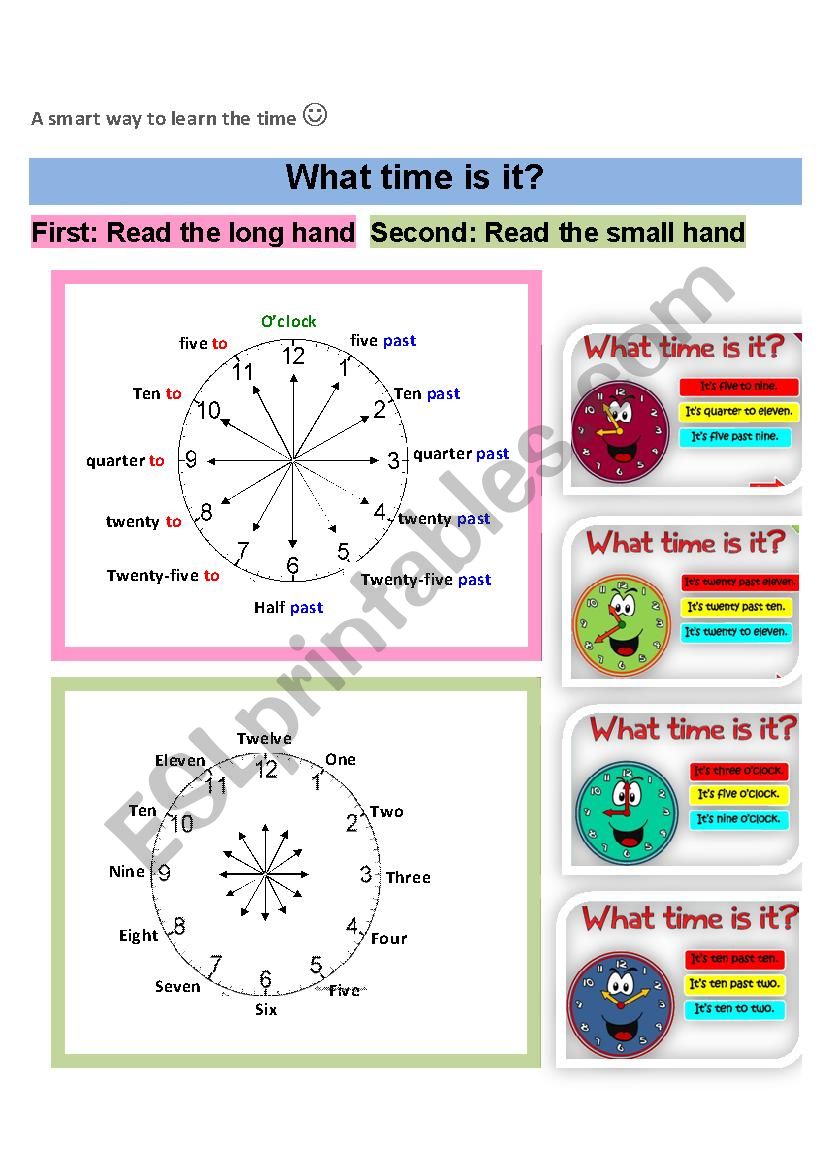 how to tell time worksheet