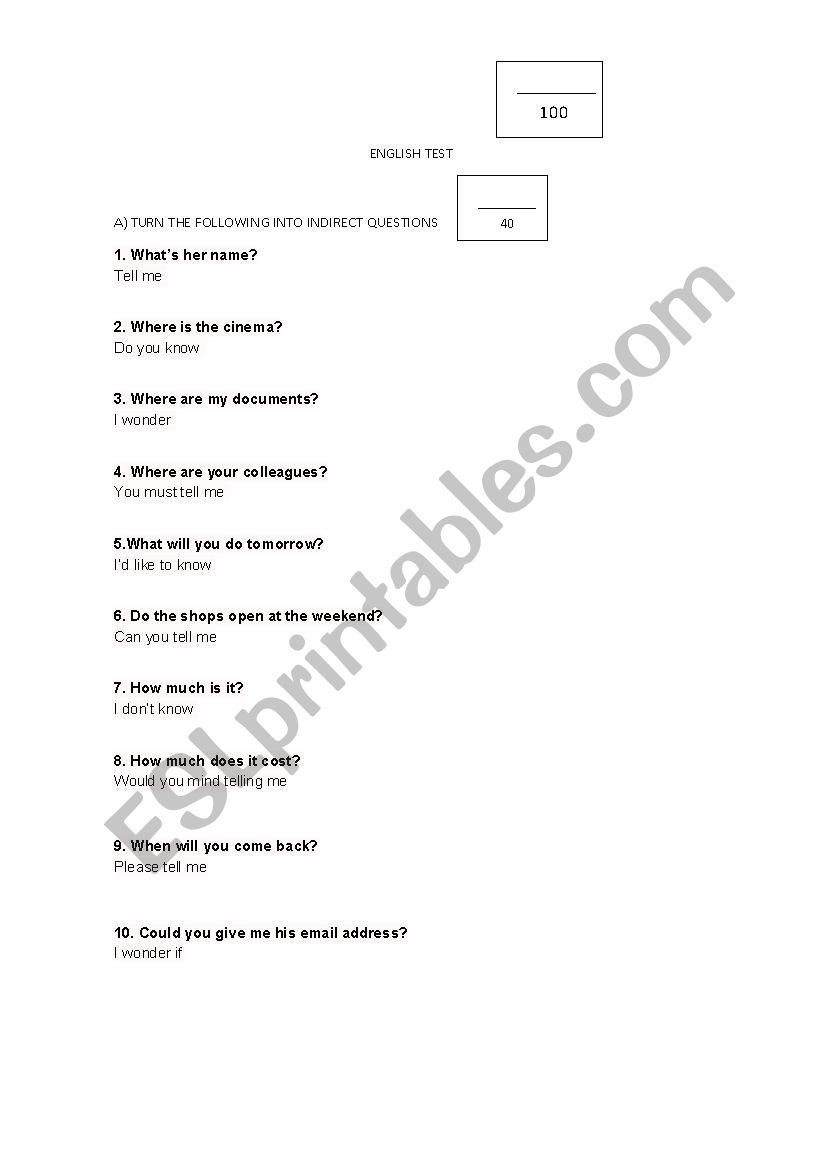  indirect questions and relative clauses