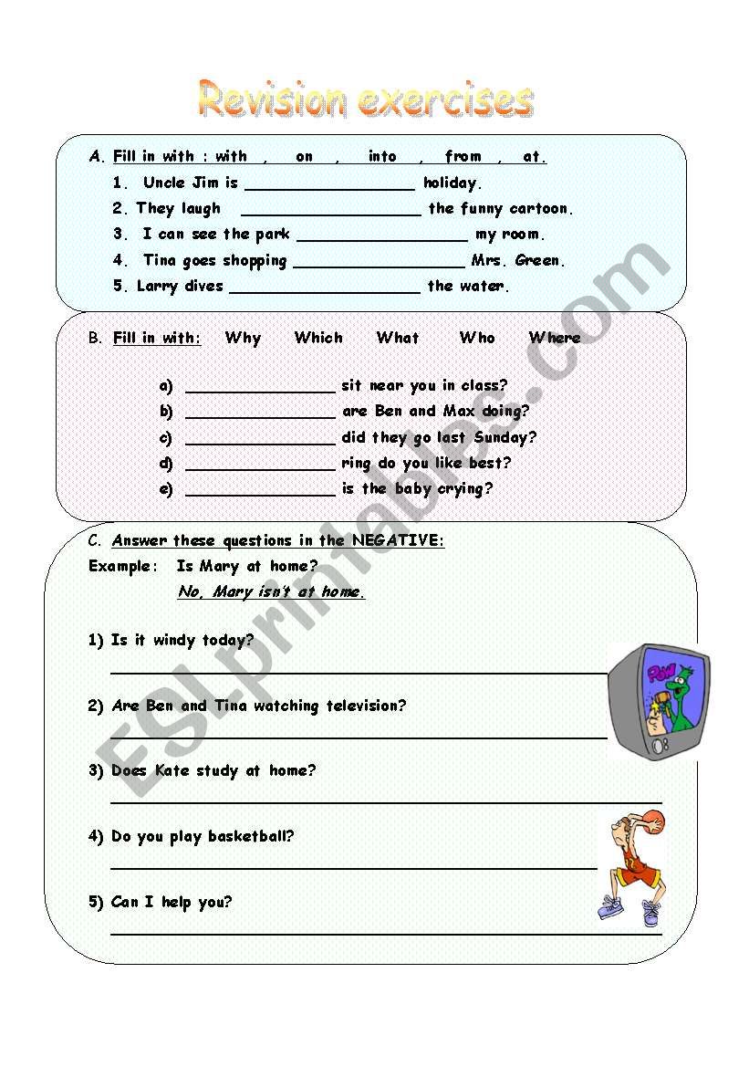 revision exercises worksheet