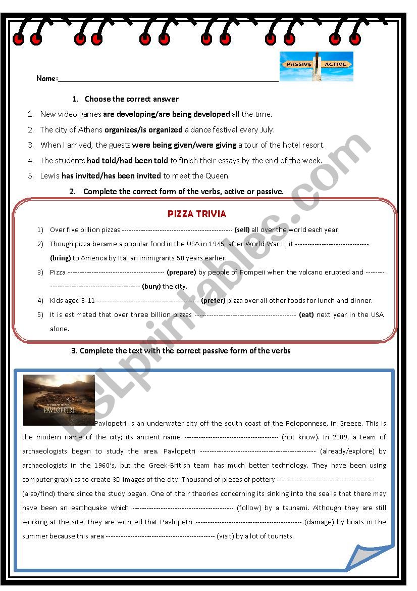 Passive Voice worksheet