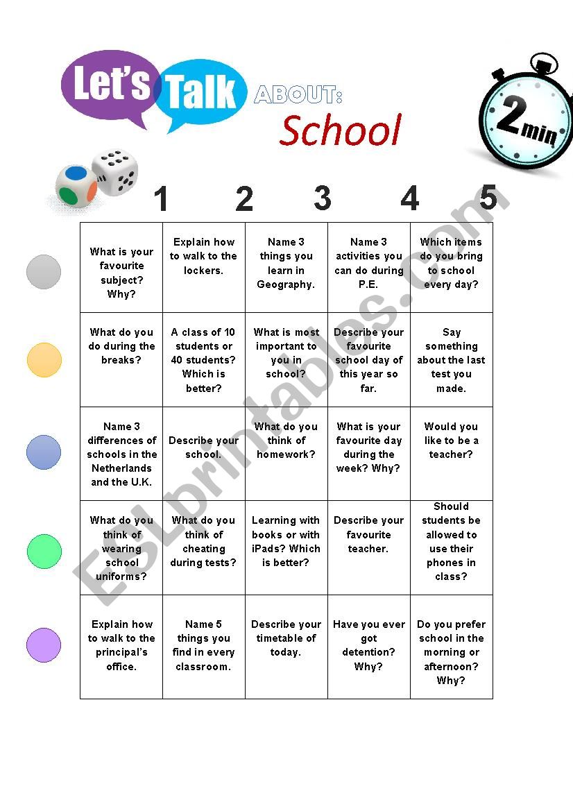 LetÂ´s talk worksheet