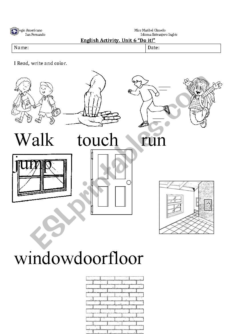 activity worksheet