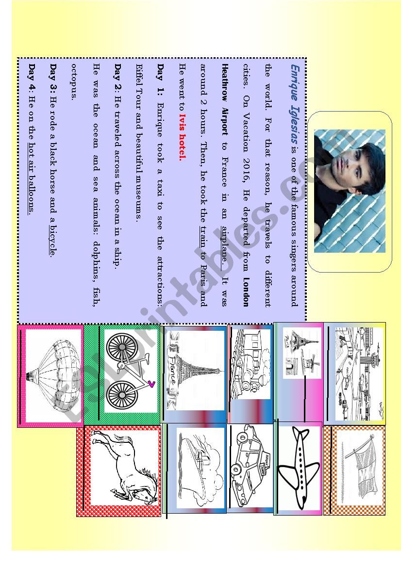 ENRIQUE IGLESIASÂ´ TOUR  worksheet