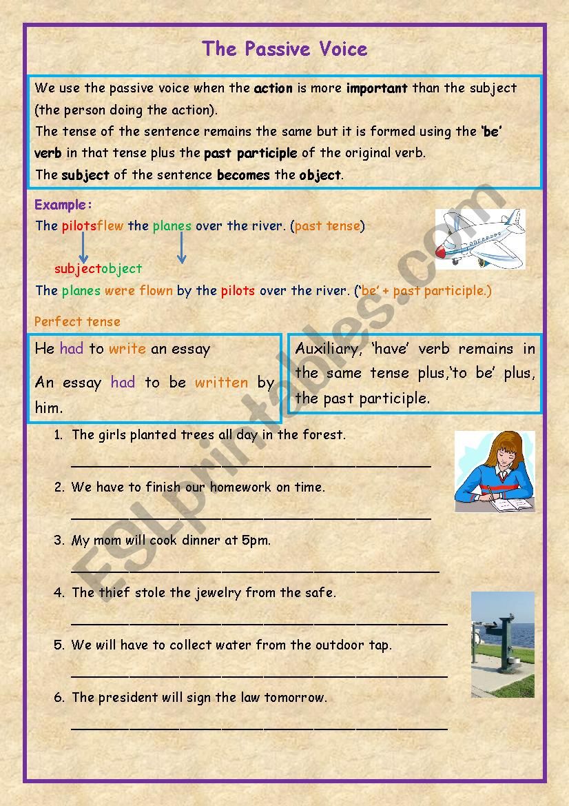 The Passive Voice worksheet