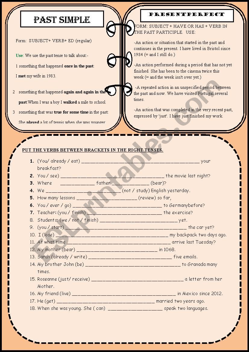 PRESENT PERFECT OR SIMPLE PAST