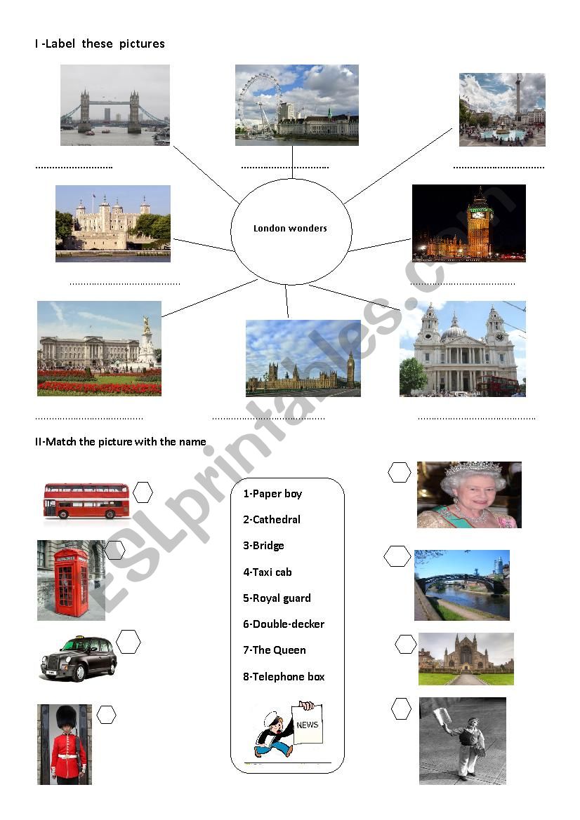 london wonders worksheet