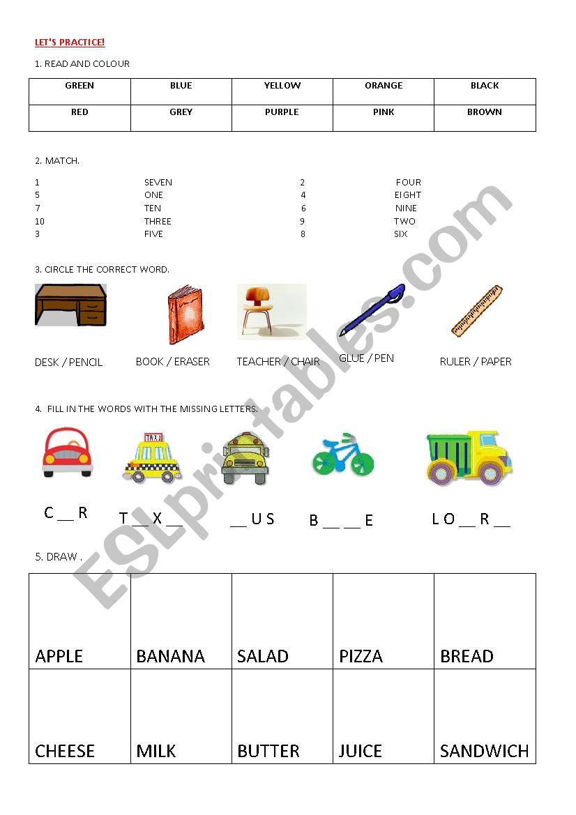 EXERCISES  worksheet