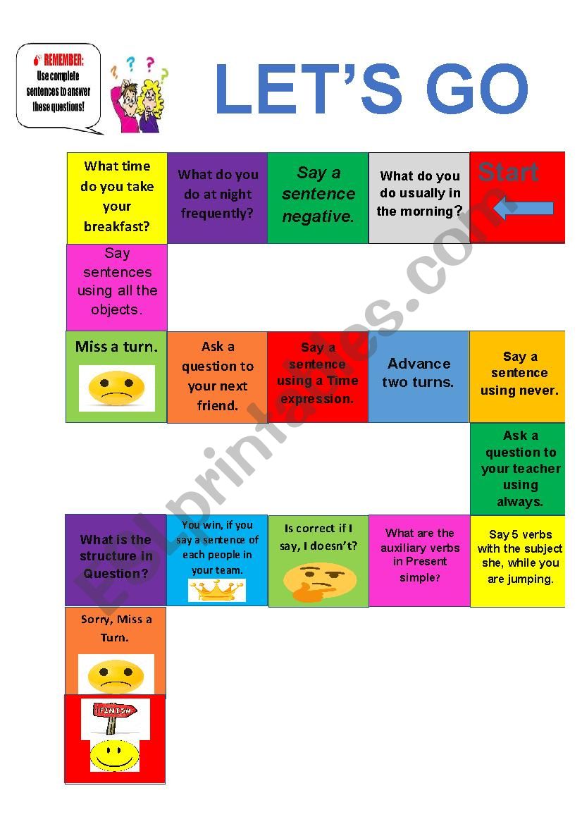 Present simple worksheet