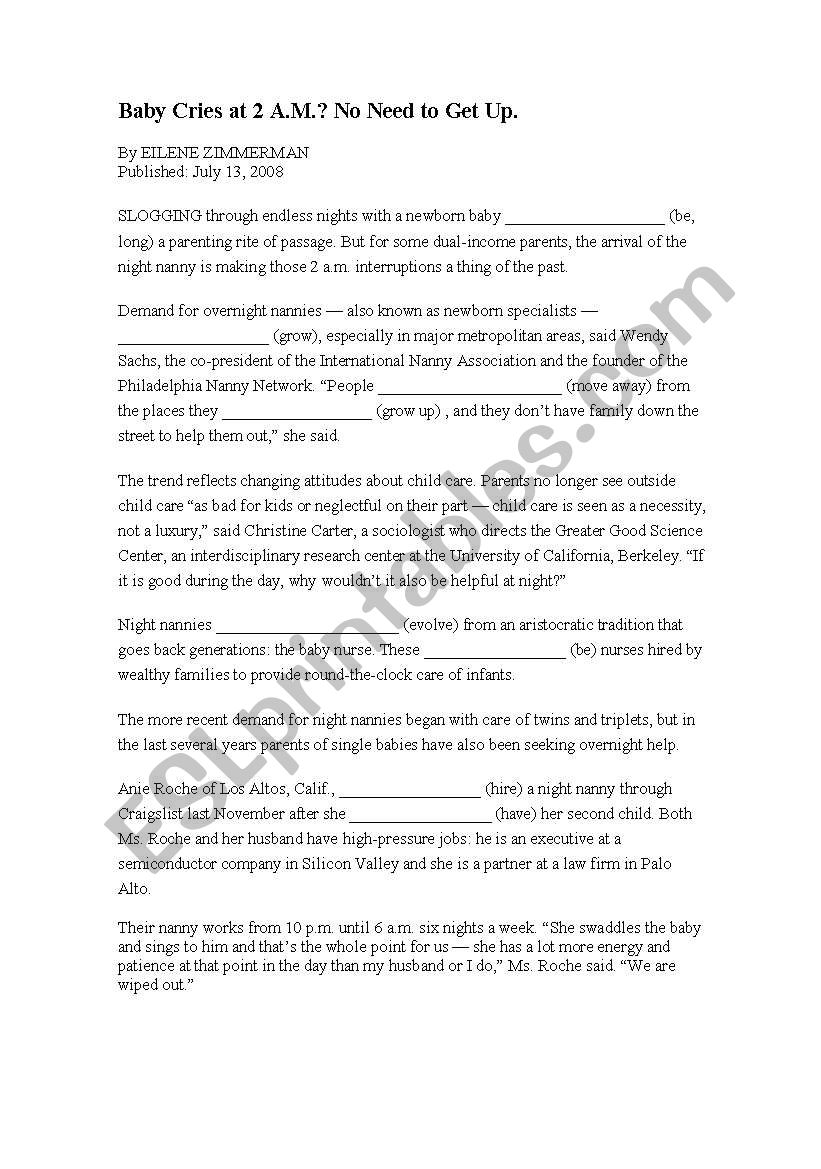 Working with present perfect with adults