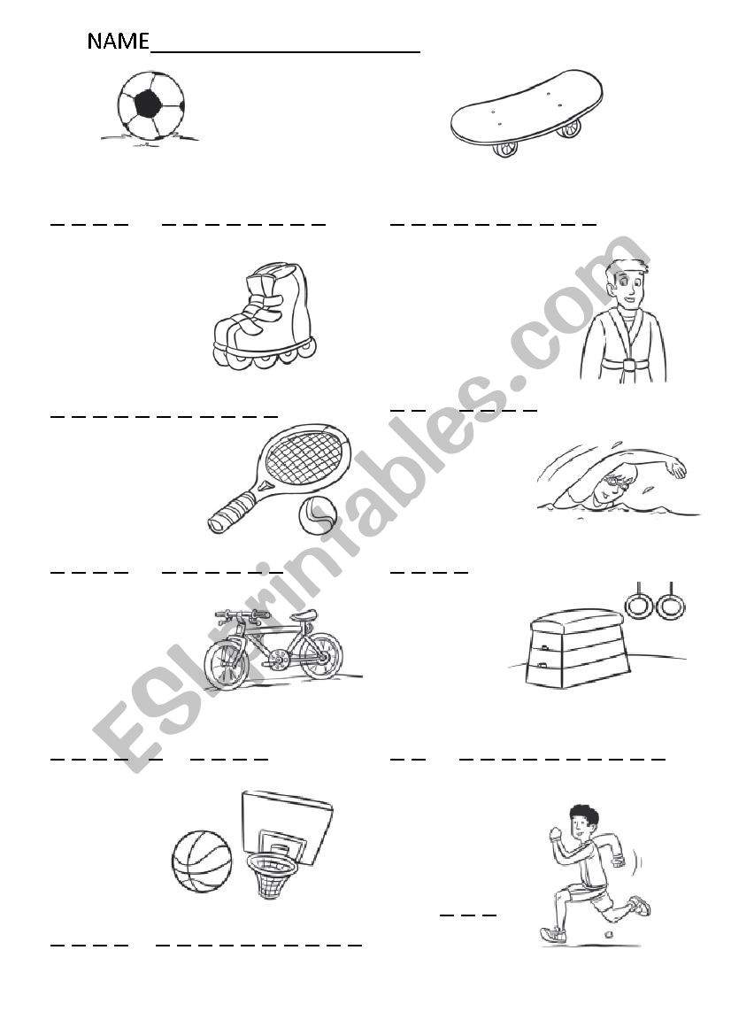 sport worksheet