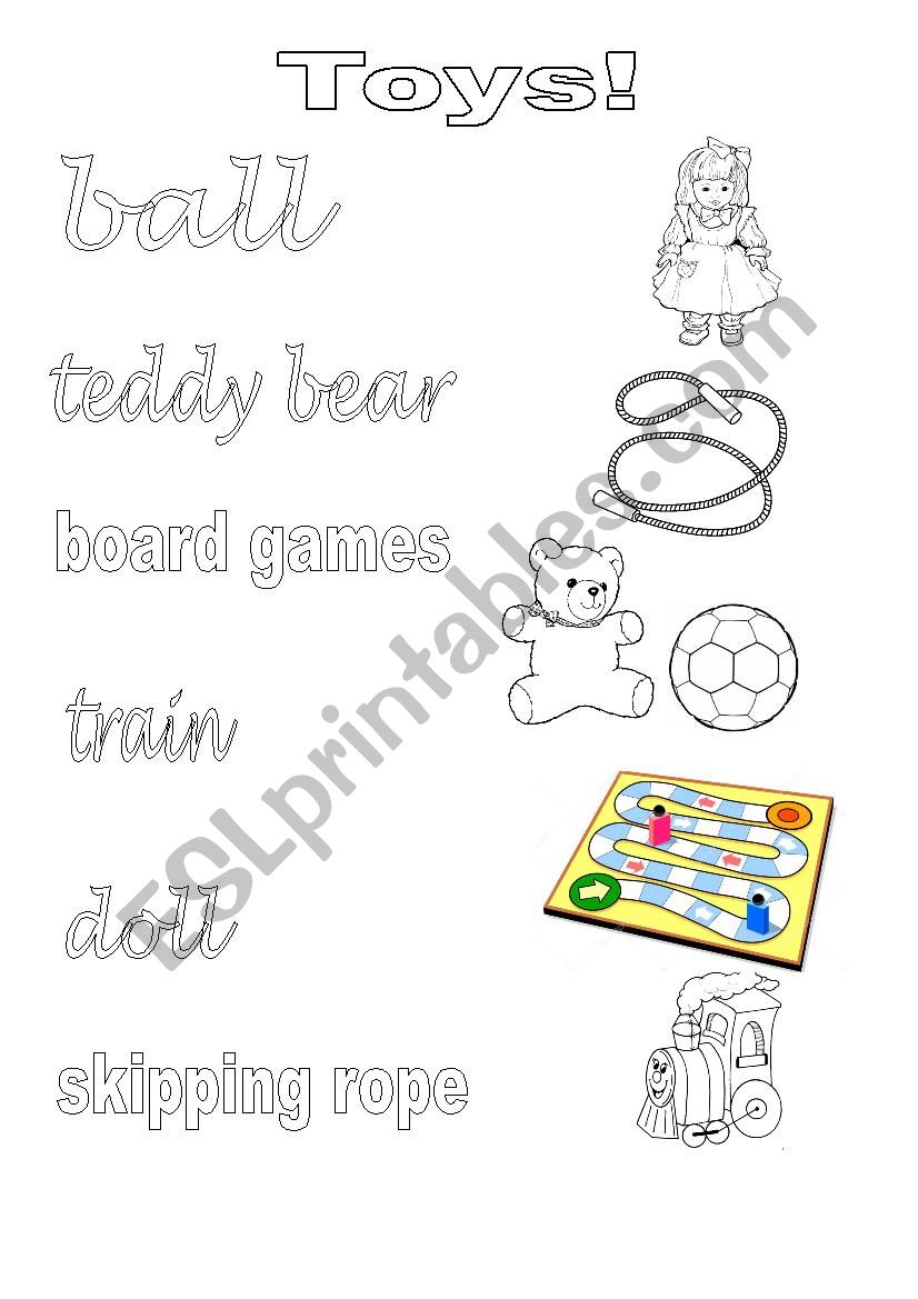 Toys worksheet