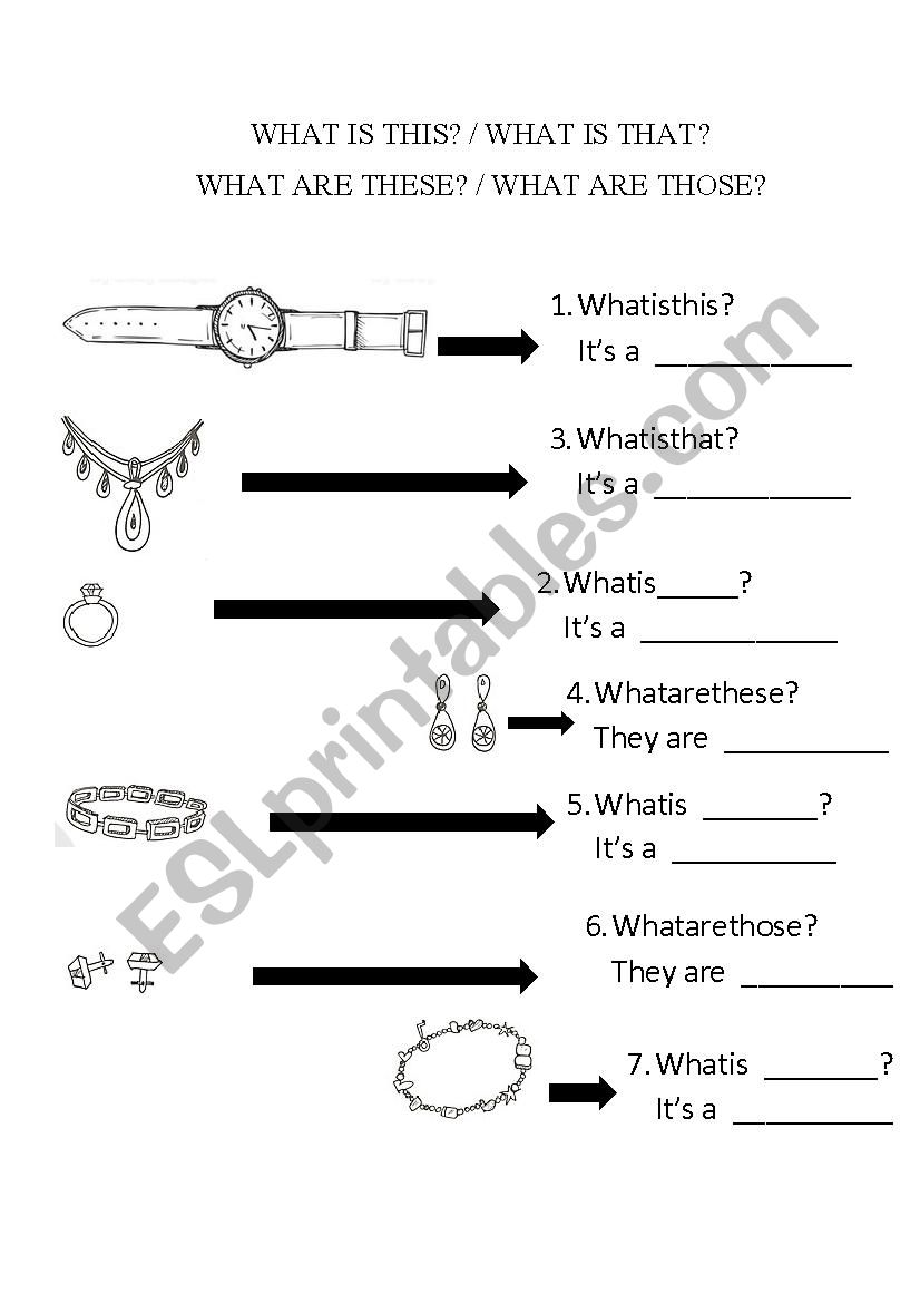 this- that  - these - those worksheet