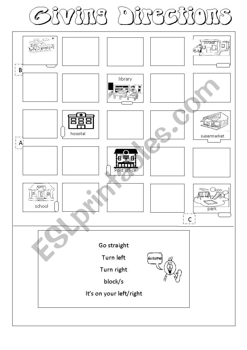 Directions worksheet