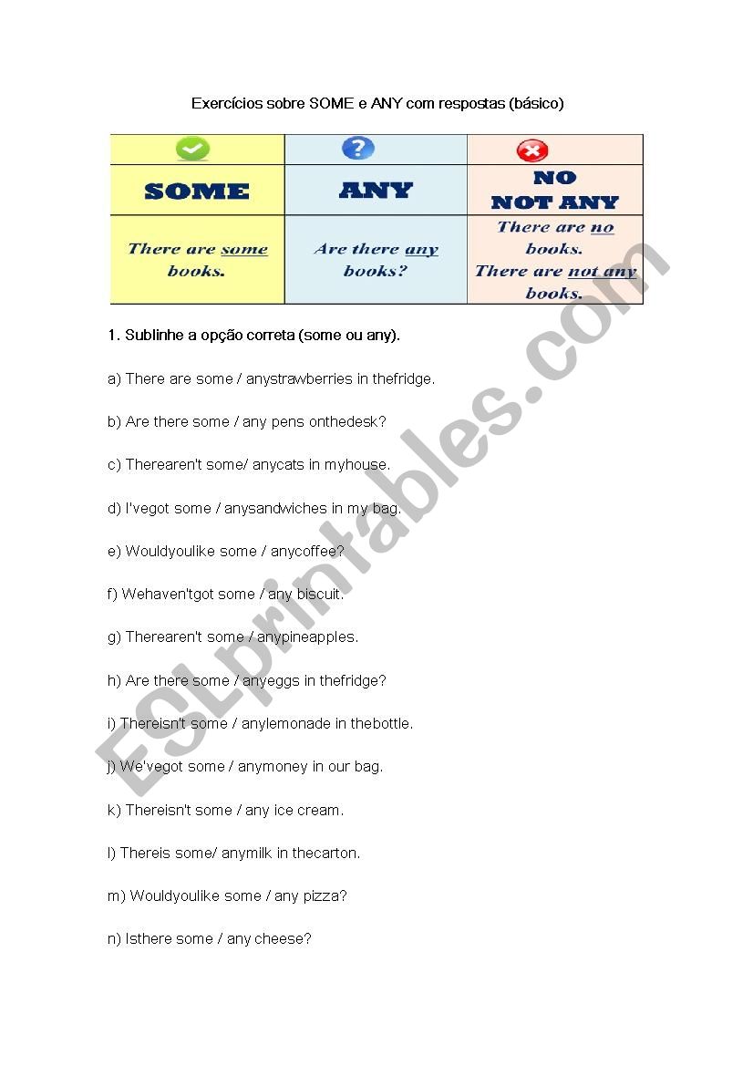 Activities worksheet