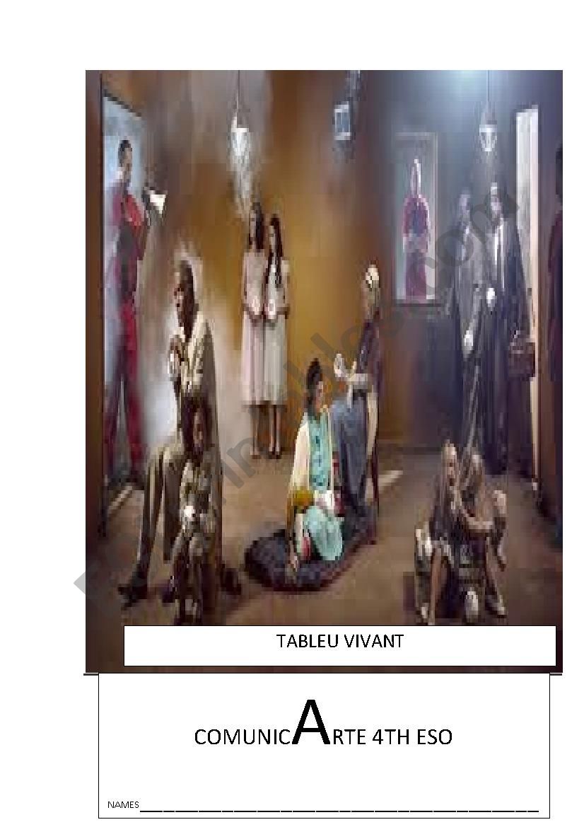 REFUGEES- TABLEAU VIVANT worksheet