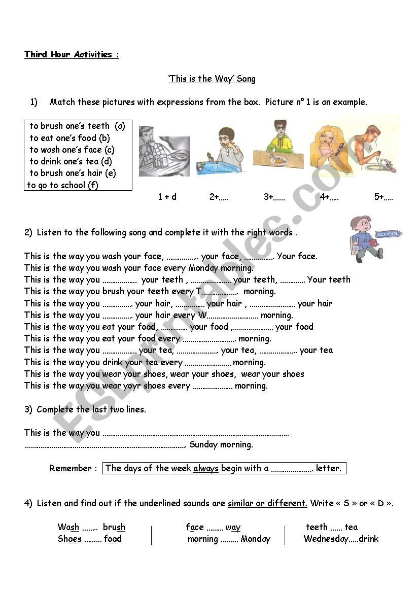 This is the way worksheet