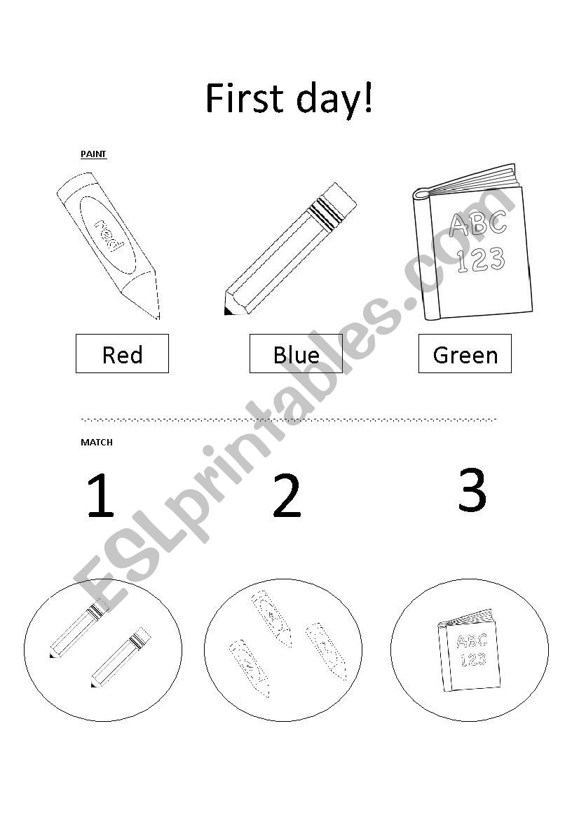 Classroom objects worksheet