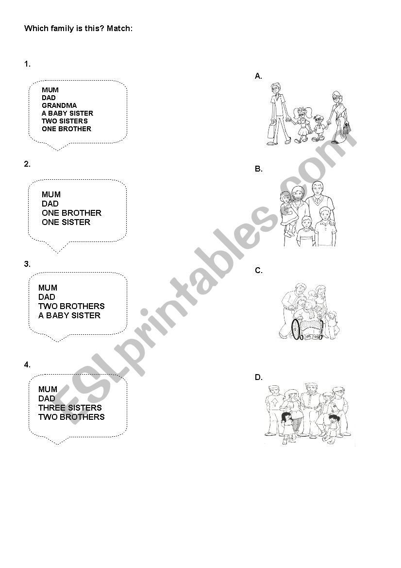 Family - which one is it? worksheet