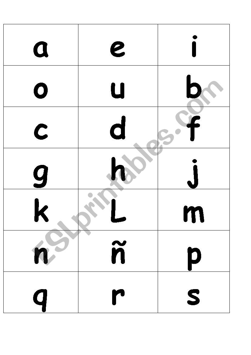 abecedario worksheet