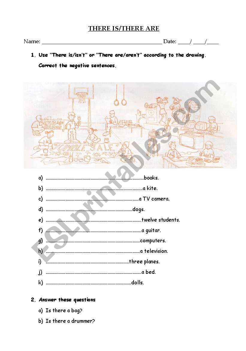There is/are worksheet
