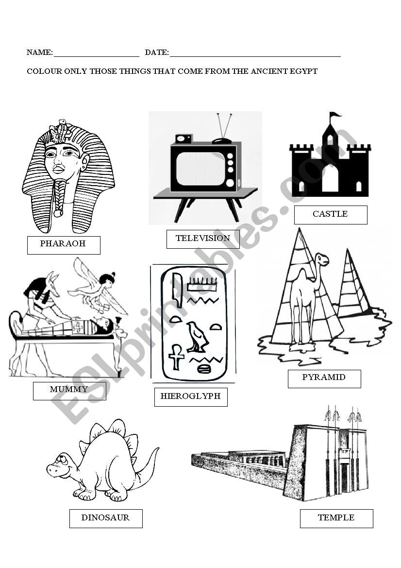 THE ANCIENT EGYPT worksheet