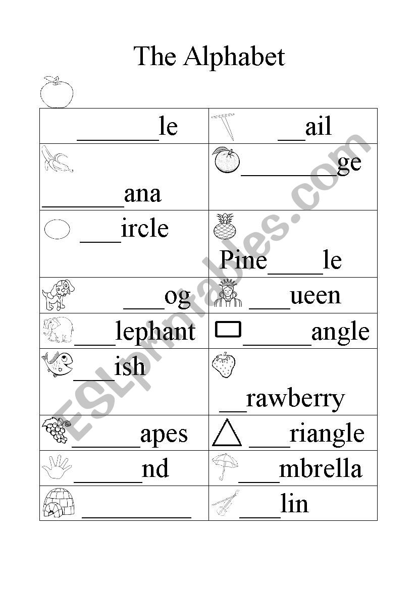 Alphabet Worksheet worksheet