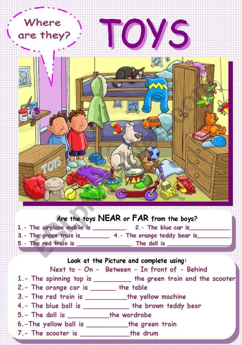 Where are the toys? worksheet