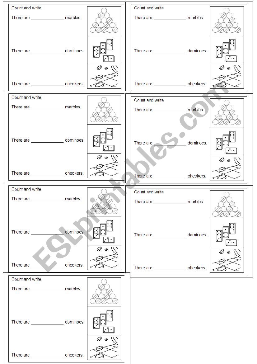 Count and write worksheet