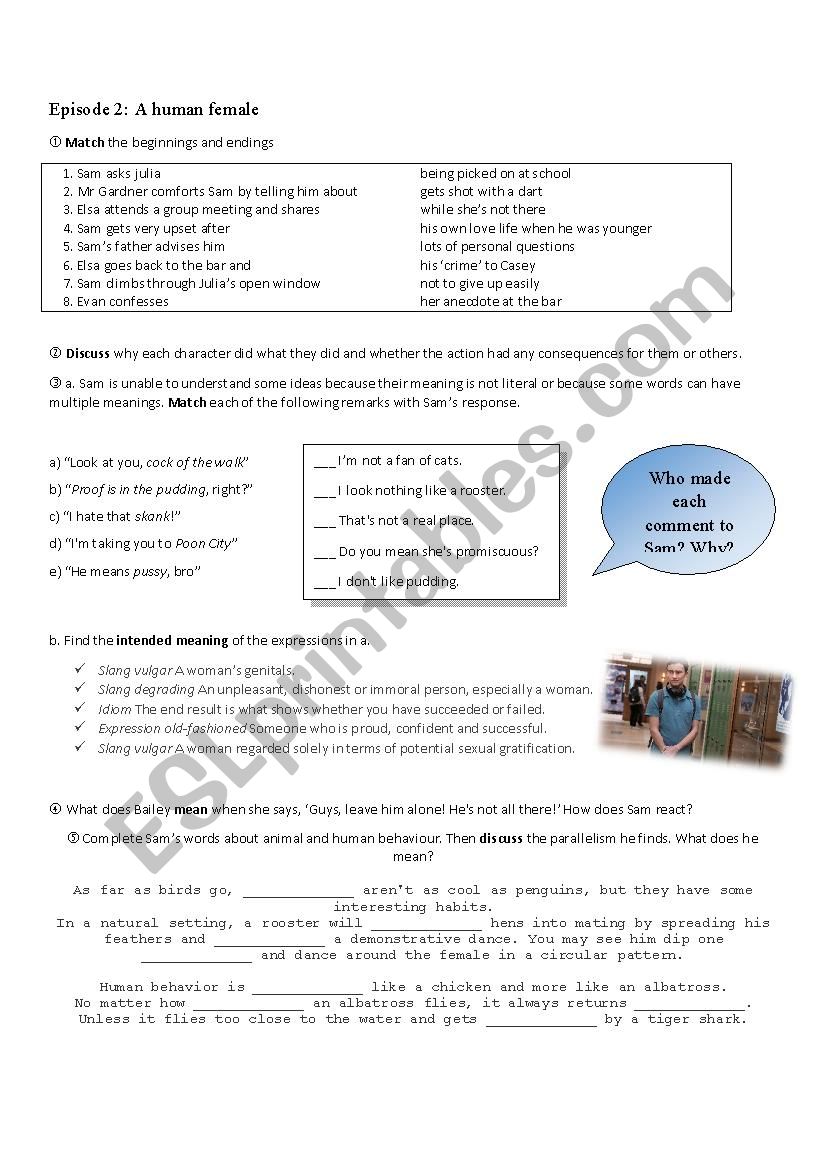 Atypical (series) worksheet