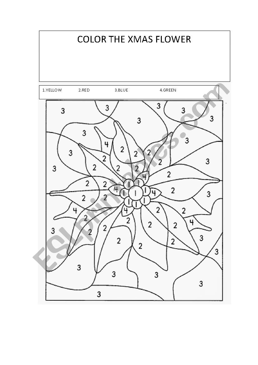 CRISTMAS FLOWER worksheet