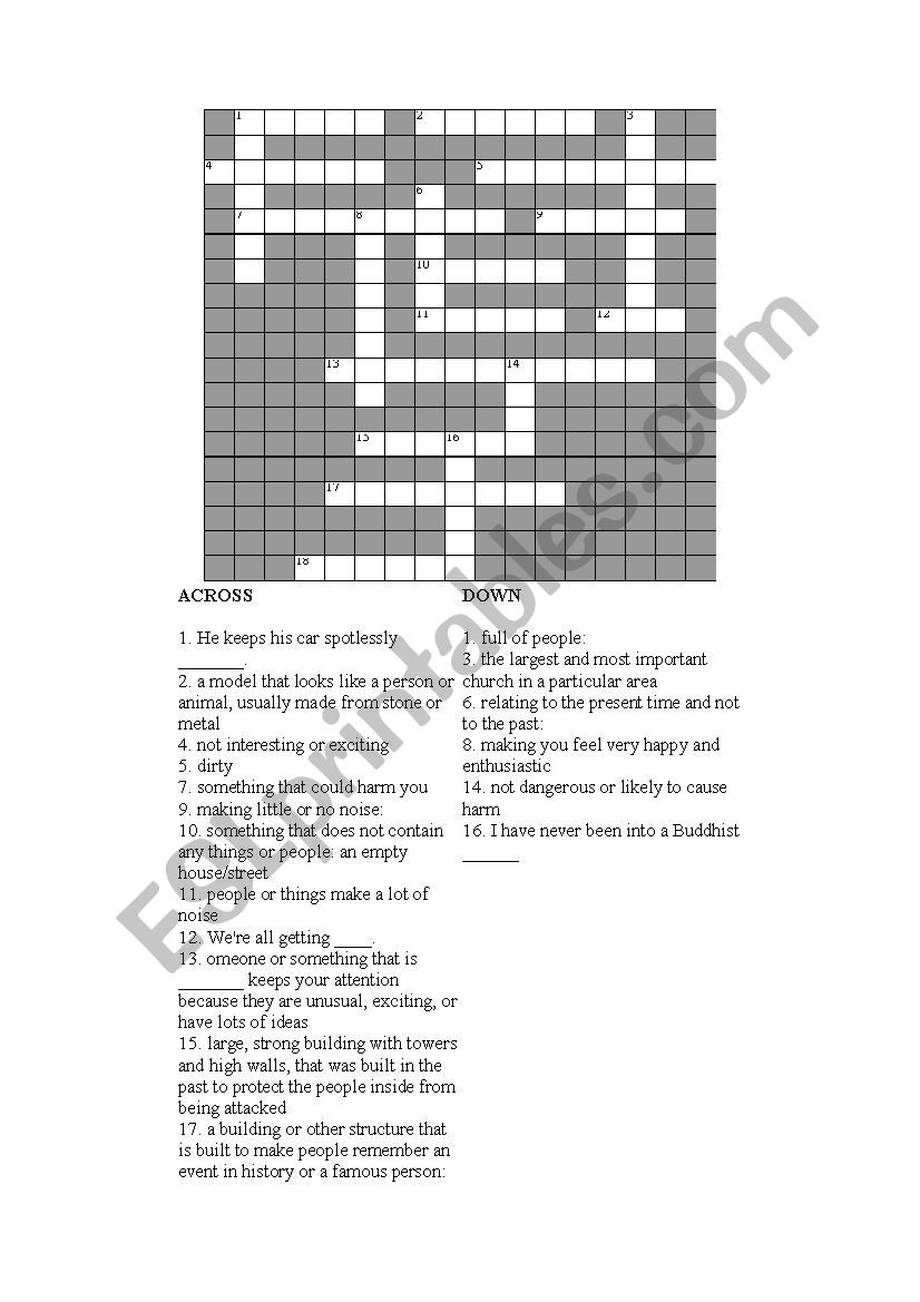 vocabulary revision English File Pre int Unit 5 