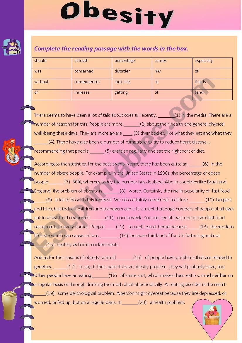 Reading and Writing Tasks OBESITY 