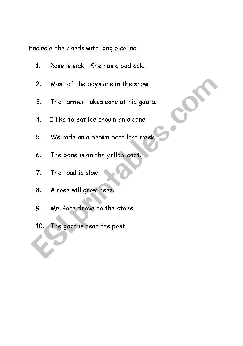  vowel sound worksheet