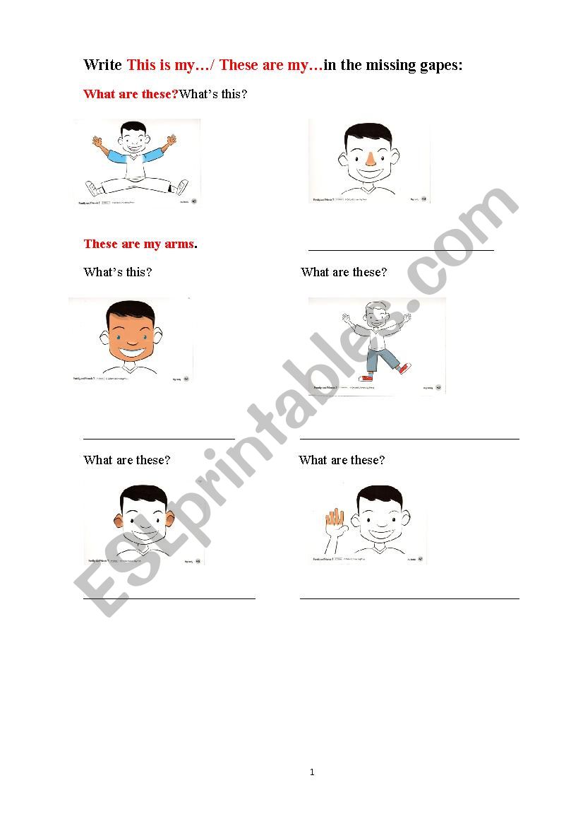 Whats this? What are these? worksheet