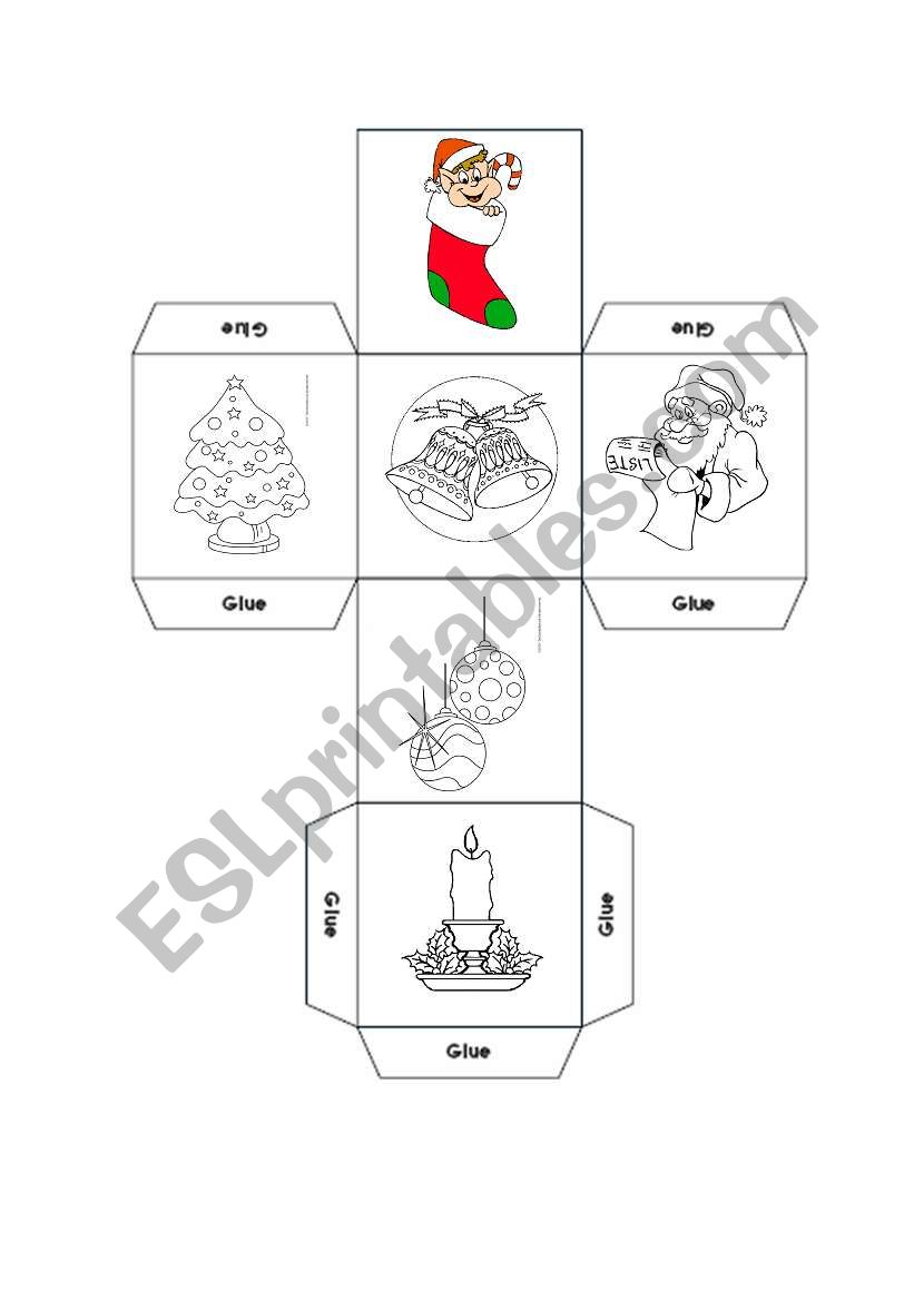 christmas dice worksheet