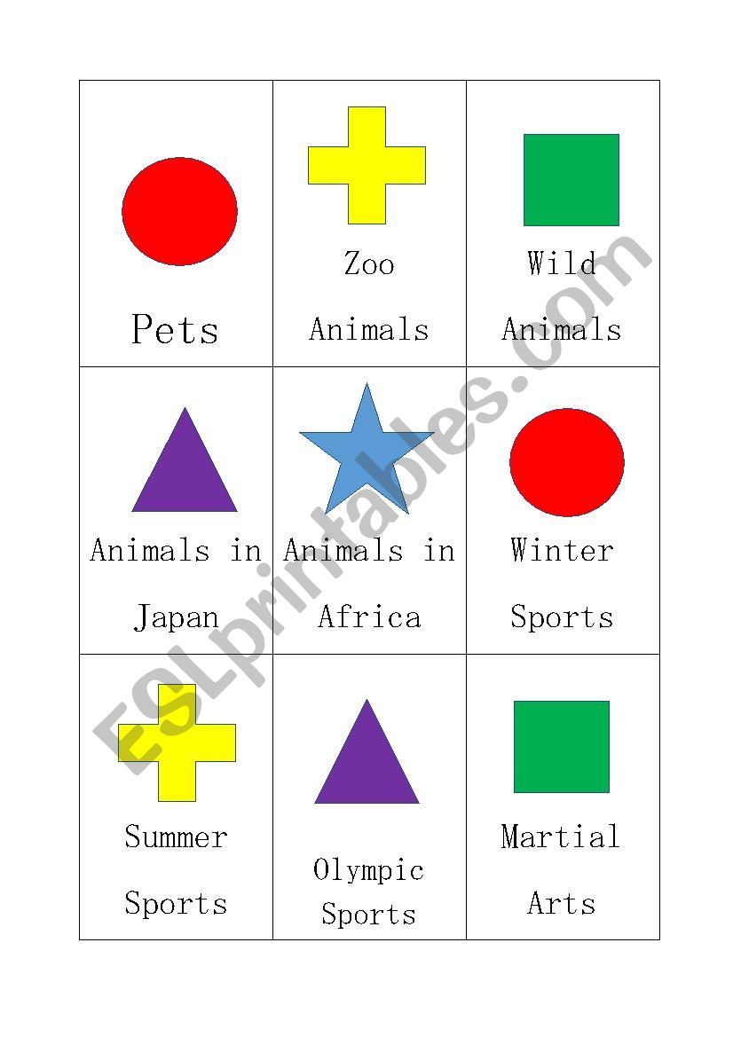 Fun English Card Game worksheet
