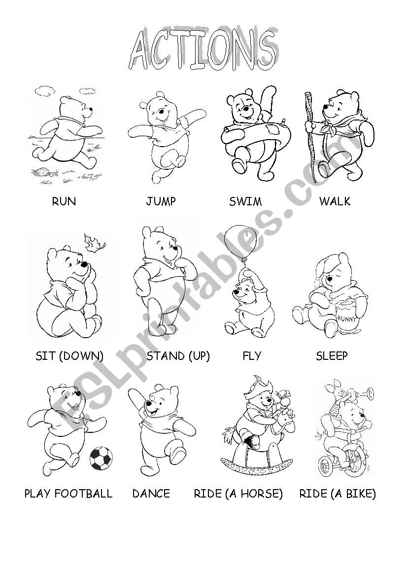 Actions with Winnie - the- Pooh