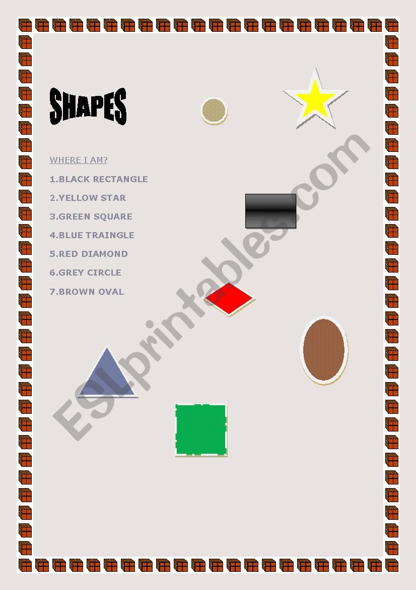 SHAPES worksheet