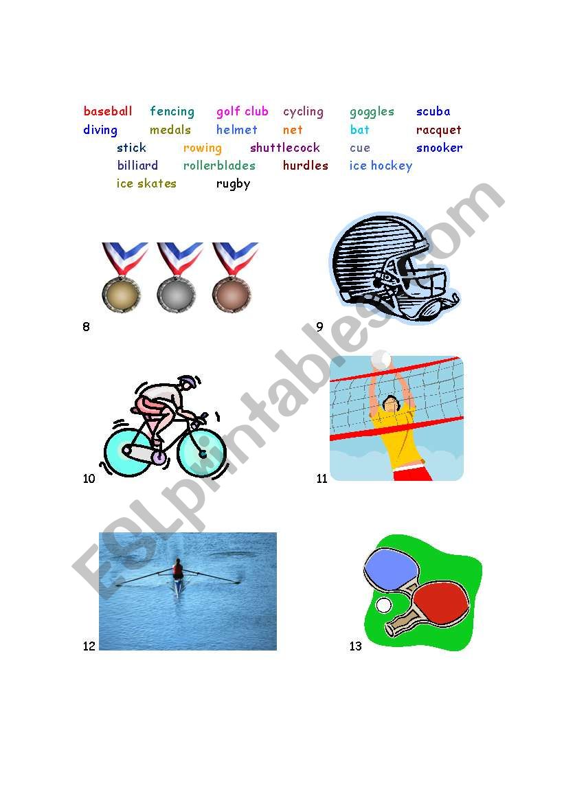 sports (part2/3) worksheet