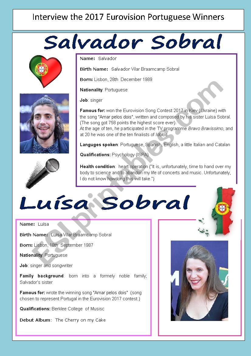 Salvador Sobral - LuÃ­sa Sobral (Interview them)