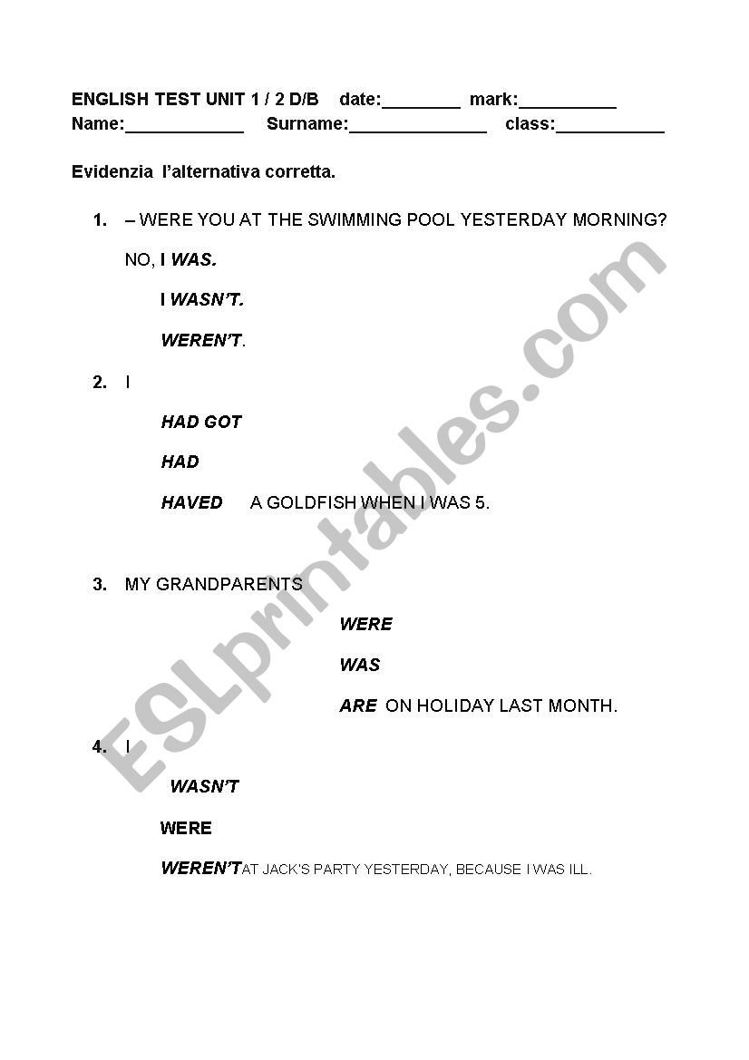 quick test for special needs students