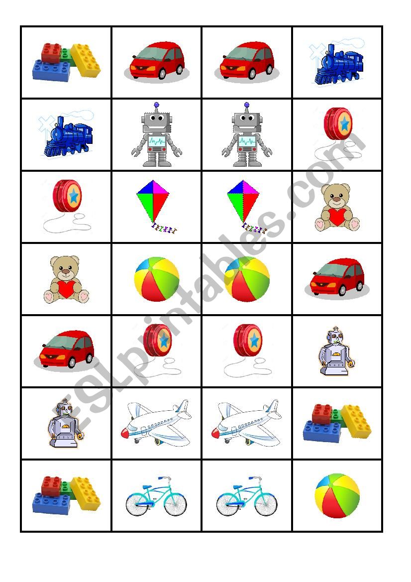 Toys - DOMINO worksheet