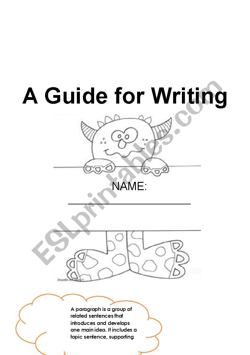 Writing paragraph guide worksheet