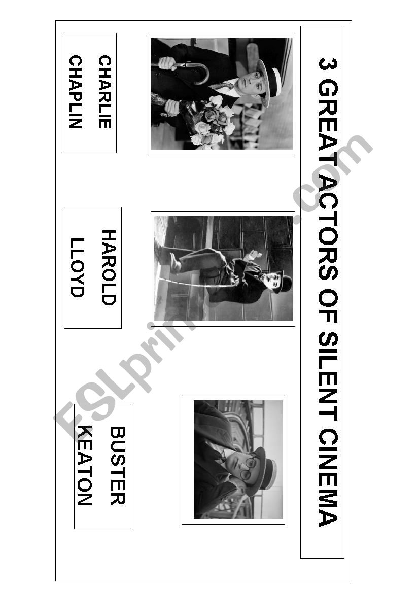 Silent Cinema Actors worksheet