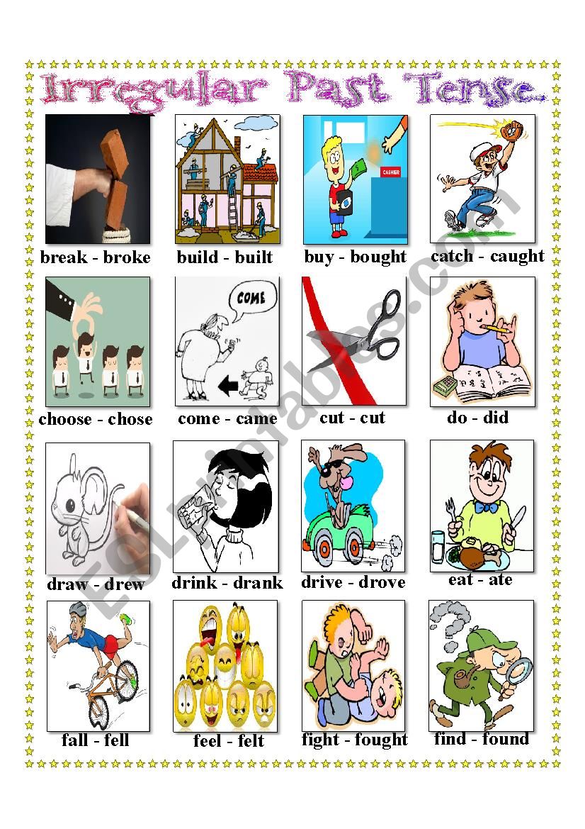 Irregular verbs worksheet