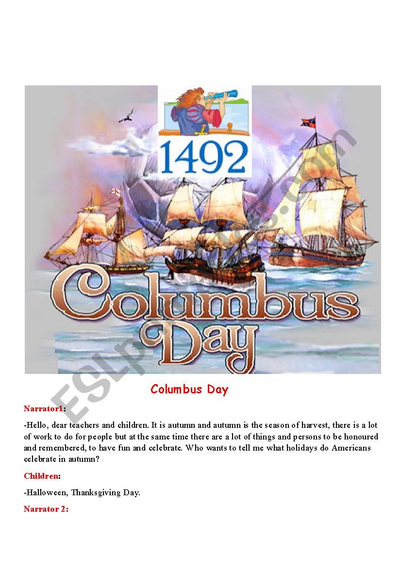 columbus day worksheet