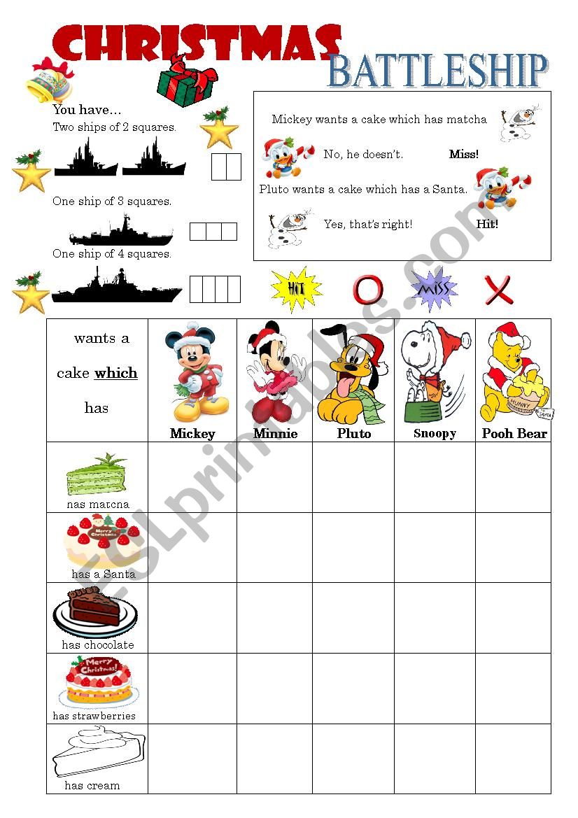 Relative clause Christmas game