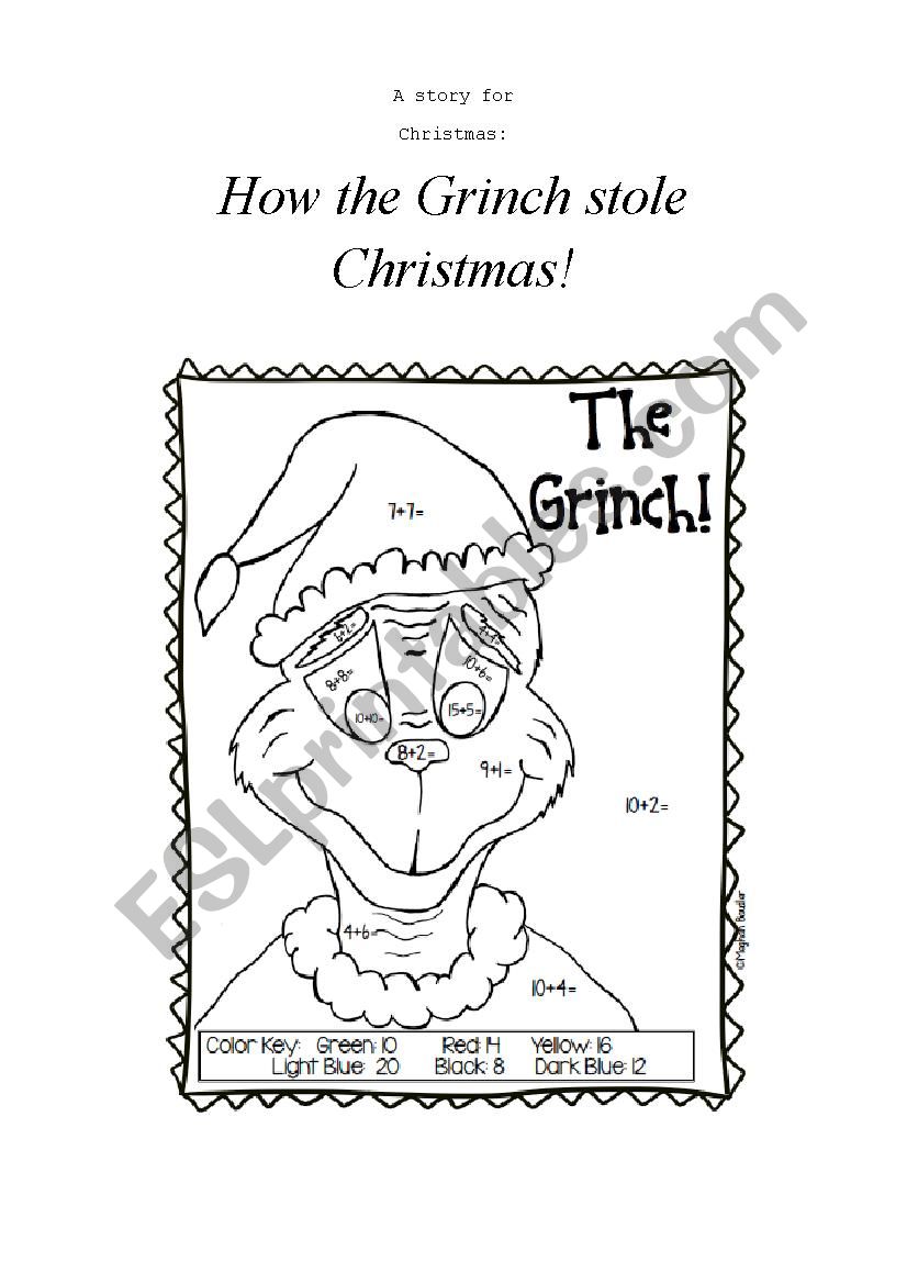 Grinch part 1 worksheet