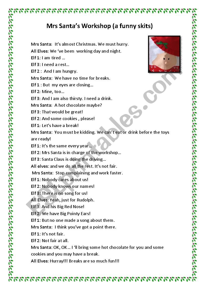 Short Funny Christmas Skits Free Printable Fanny Printable