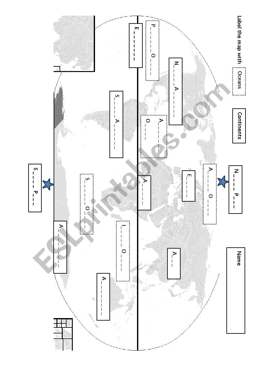 earth labeling worksheet